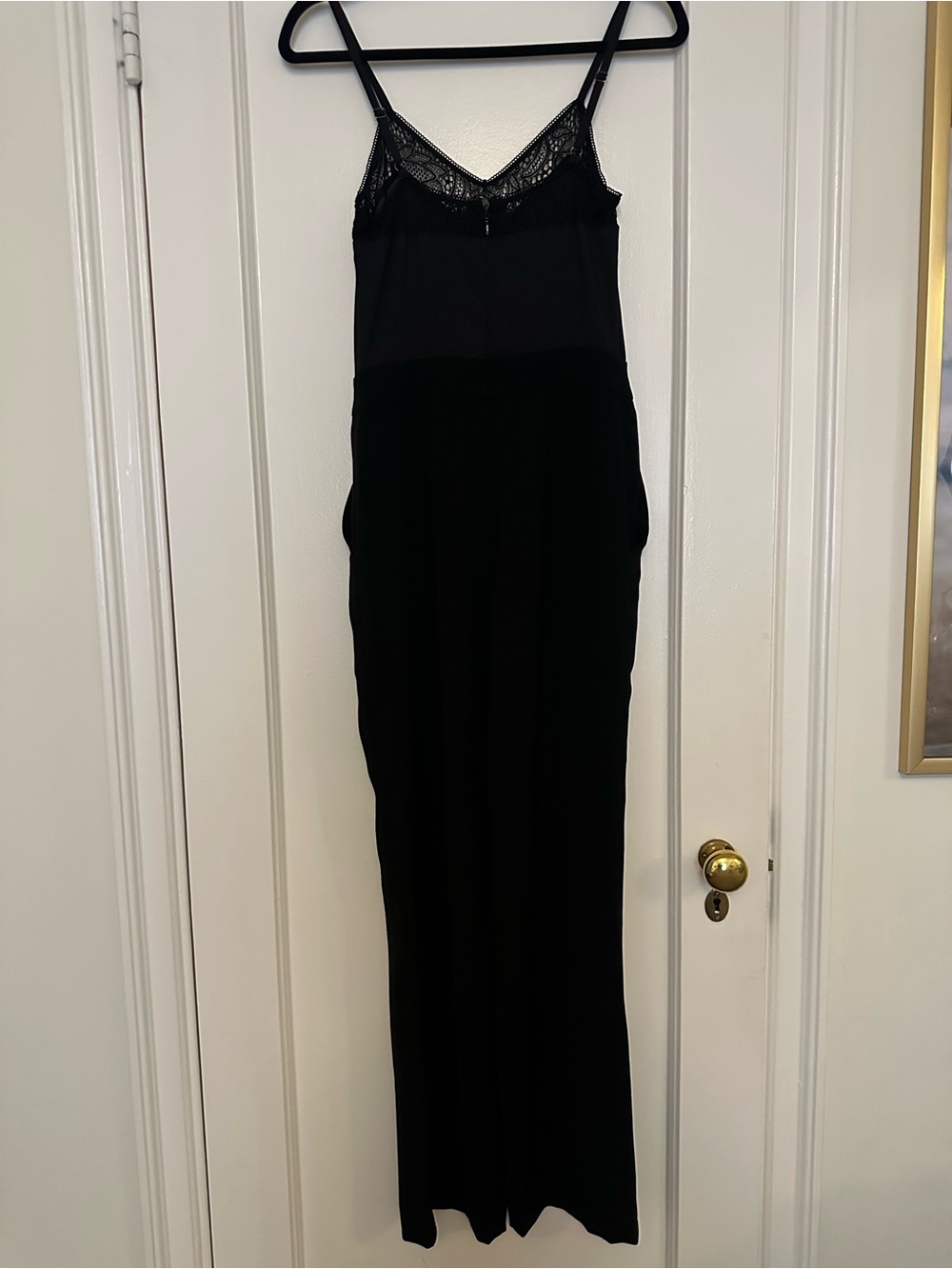 Marciano Black Lace-Detail Slip jumpsuit